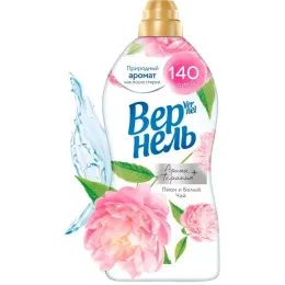 Кондиционер для белья на 69 стирки Ароматерапия Vernel "Пион и белый чай", 1,74 л