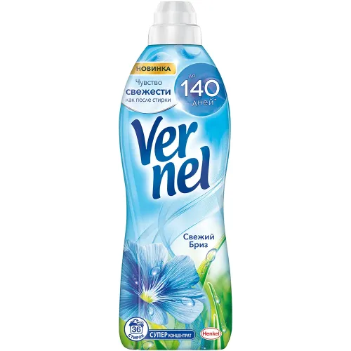 Kiyimlar uchun konditsioner konsentrat 36ta yuvish uchun Vernel Svejiy briz 0,91l