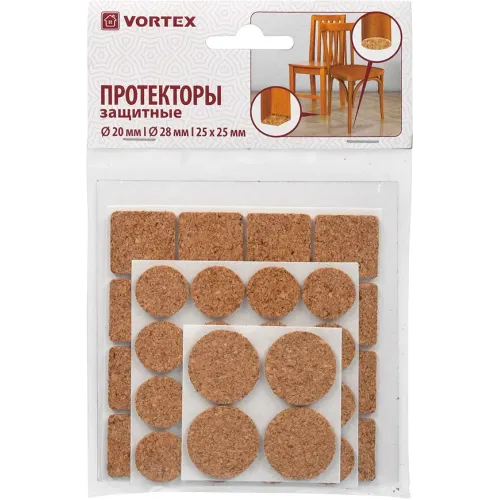 Asınmaya bardoshli himoya vositalari Vortex D=20mm 16 dona, D=28mm 4 dona, 25*25mm 16 dona