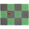 Ostona gilamchasi Vortex "O't" qora-yashil