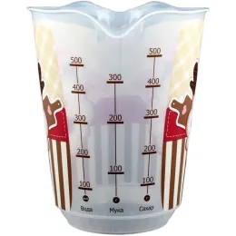 Мерный стакан, кружка мерная, мерная емкость с декором на 650 мл, Phibo