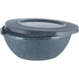 Миска с крышкой 3 л Plast Team STONE темный камень