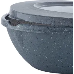 Миска с крышкой 3 л Plast Team STONE темный камень