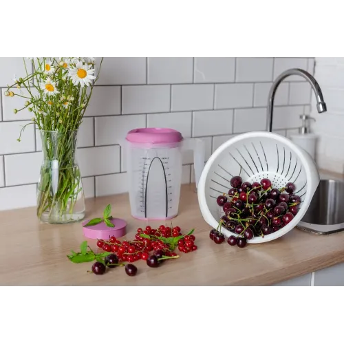 Plastik durshlag 2,5 l mahsulotni yuvish uchun Plast Team STOCKHOLM zig'ir
