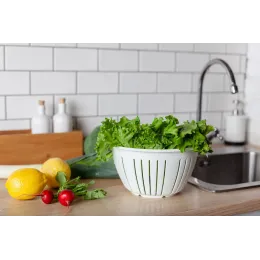 Plastik durshlag 2,5 l mahsulotni yuvish uchun Plast Team STOCKHOLM zig'ir