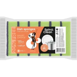 Губка для посуды с абразивом Spin&Clean Disco 6 шт.