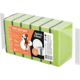 Губка для посуды с абразивом Spin&Clean Disco 6 шт.