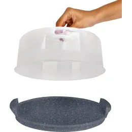 Крышка для СВЧ с поддоном Sugar&Spice STONE темный камень
