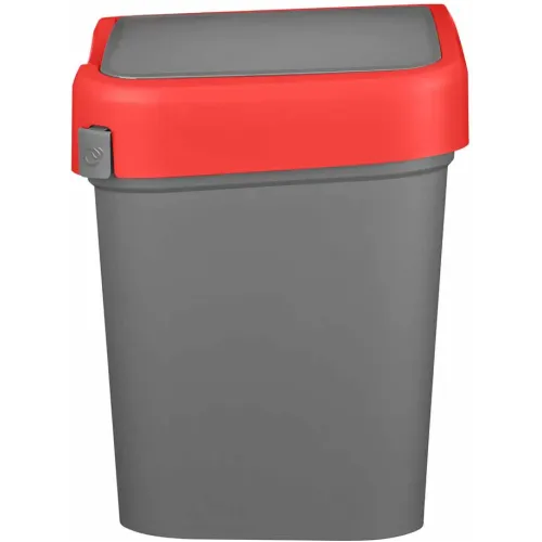 Контейнер для мусора, мусорное ведро 25 л, Econova Smart Bin красный