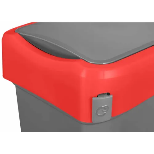 Контейнер для мусора, мусорное ведро 25 л, Econova Smart Bin красный