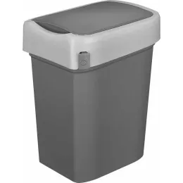 Контейнер для мусора, мусорное ведро 25 л, Econova Smart Bin серый