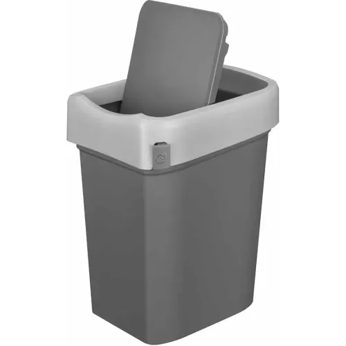 Контейнер для мусора, мусорное ведро 25 л, Econova Smart Bin серый