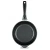 Сковорода 18 "Каменная" Черный гранит