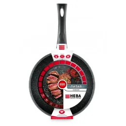 Сковорода 20 "Каменная" Черный гранит