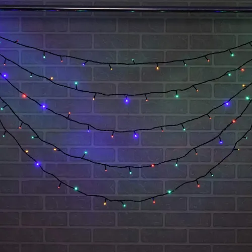 Yangi yil archasi va ichki bezatish uchun girlyanda Vegas "Нить" 50 ta rang-barang LED, 10 metr