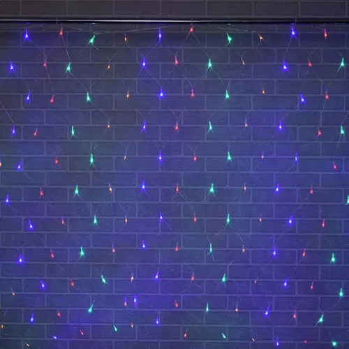 Гирлянда новогодняя для елки Vegas "Сеть" 176 разноцветных LED, 1,5х1,5 метра
