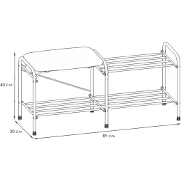 Подставка для обуви ЗМИ Альфа 32C белый