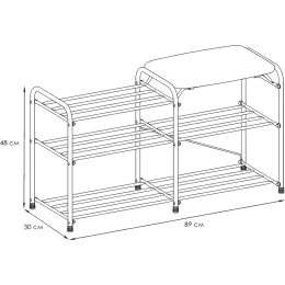 Подставка для обуви ЗМИ Альфа 33С белый