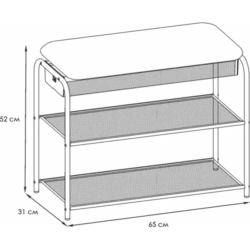 Подставка для обуви ЗМИ Гранада 23В черный