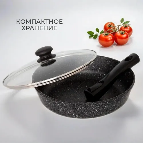 Yopmaydigan qovurilgan pan Нева Металл Посуда Marmar MR77028