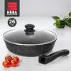 Yopmaydigan qovurilgan pan Нева Металл Посуда Marmar MR77026