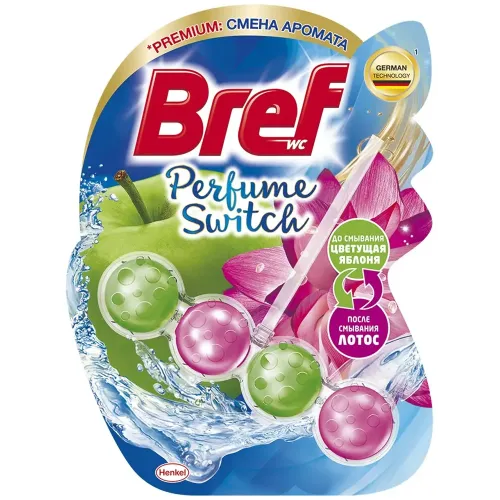 Hojatxona uchun blok Bref Perfume Switch Cvetushaya yablonya va lotos, 50 g