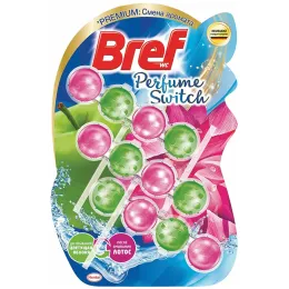 Hojatxona uchun blok Bref Perfume Switch Cvetushaya yablonya va lotos, 3x50 g