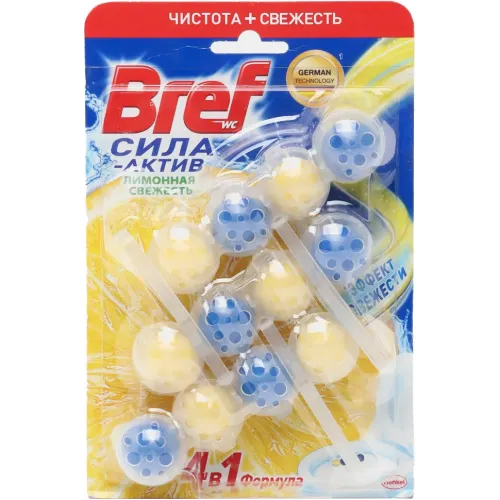 Hojatxona uchun blok Bref Sila aktiv Limonnaya svezhest, 3х50 g