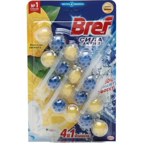 Hojatxona uchun blok Bref Sila aktiv Limonnaya svezhest, 4х50 g