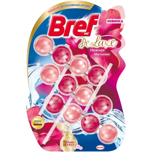 Hojatxona uchun blok Bref DeLuxe Nejnaya magnoliya, 3х50 g