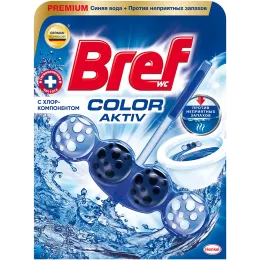 Hojatxona uchun blok Bref Color Activ hlor-komponent bilan, 50 g