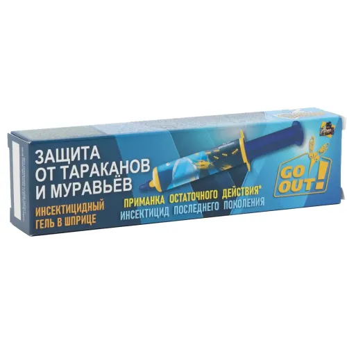 Tarakan va chumolilarga qarshi shpritsdagi geli Go Out 20 ml