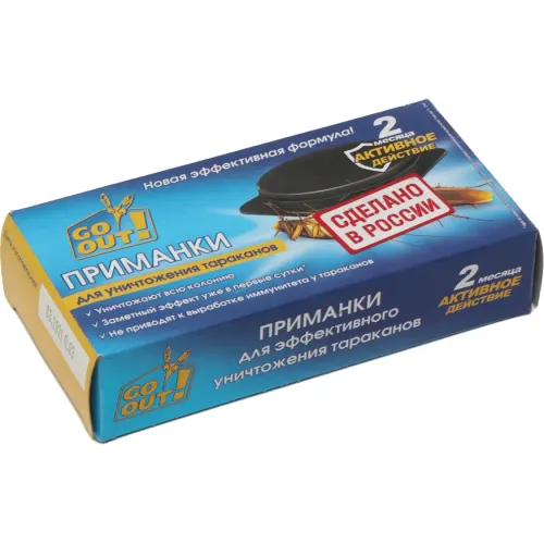 Приманка от тараканов и муравьев Go Out 4 шт.