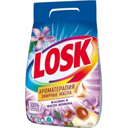 Kir yuvish kukuni Losk Jasmin i maslo Jojoba, 2,7 kg