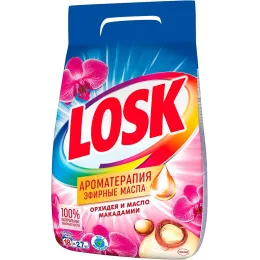 Kir yuvish kukuni Losk Orxideya i Maslo Makadamii, 2,7 kg