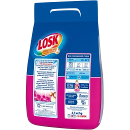 Kir yuvish kukuni Losk Orxideya i Maslo Makadamii, 2,7 kg