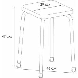 Табурет квадратный ЗМИ Пенек легкий 184 ваниль