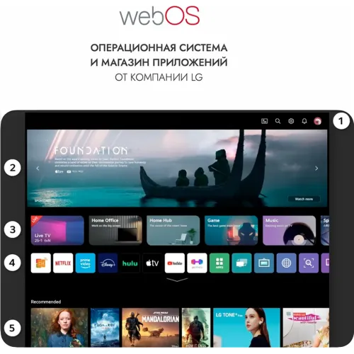 Телевизор "Ssmart" F22 65'' /Ultra HD/ Smart TV / WEB OS (LG)