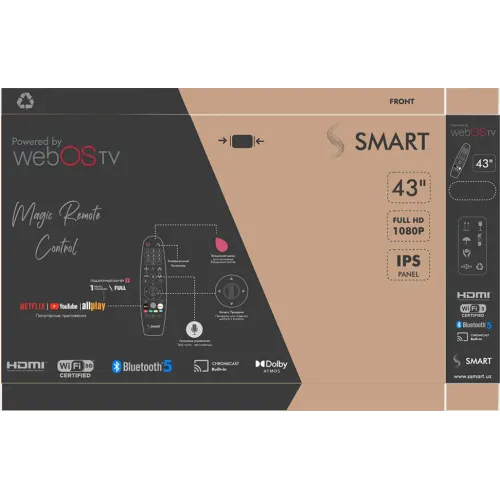 Televisor Ssmart" FSV22 43'' /Full HD/ Smart TV/ WEB OS (LG)/ Ramkasiz