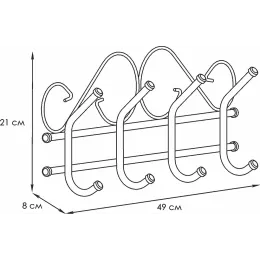 Вешалка для одежды ЗМИ Ажур 4 белый