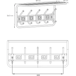 Вешалка для одежды ЗМИ Ажур 60 белый