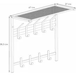 Вешалка для одежды ЗМИ Торонто 22 белый