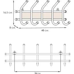 Kiyim uchun ilgich ЗМИ Уют 5 qora